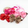 2 PCS Baby Headband Ribbon Chiffon Bow Children Hair Band Headwear(Red)