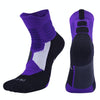 Antibacterial Terry Socks Basketball Socks Men And Women Sports Socks, Size: M 35-38 Yards(Purple)