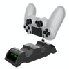 For PS4 Slim / Pro Gamepad Docking Charger Controller Dual Charger With Display Lights(White)