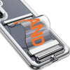 For Samsung Galaxy S24 FE 5G GKK Space Series Clear Wristband Holder Phone Case(Transparent Orange)
