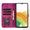 For Samsung Galaxy A56 5G Butterfly Cat Embossing Flip Leather Phone Case(Pink)