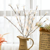 LED Fiber Optic Flower Twig Light String Room Bedroom Romantic Decoration Lantern(Silver Branches)