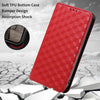 For Samsung Galaxy M55 / C55 Cubic Grid Texture Flip Leather Phone Case(Red)