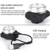 2 PCS HJ-03050LM COB Lamp Bead USB Charging Four-speed Dimming Waterproof Bicycle Headlight + Taillight Set