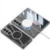 For Samsung Galaxy Z Fold6 GKK Integrated Electroplating Leather Z-Shape MagSafe Phone Case(Titanium Gray)