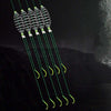 5 in 1 Stranded Double Hook Anti-winding Silver Carp Fishing Group Spring Fishing Hook, Specification:10(Fluorescent Hook)