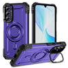 For Samsung Galaxy A15 Lens Holder MagSafe Phone Case(Purple)