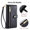 For Samsung Galaxy S25 Ultra 5G Sheep Texture Cross-body Zipper Wallet Leather Phone Case(Black)