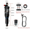 DNM AO38 Mountain Soft Tail Frame Rear Shock Absorber XC Air Pressure Rebound Shock Absorber, Size:190mm, Specificatio:Wire Control AO38RL
