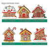 6pcs /Set House Christmas Decorations Pendants PVC Hanging Christmas Tree Ornaments Scene Arrangement Props