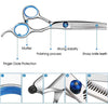 12pcs / Set Professional Hair Cutting Thinning Scissor Hairdressing Flat Shear Scissors Kit(Gold Silver)
