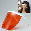 Anti-Saliva Splash Anti-Spitting Sunscreen Sunglasses Integrated Anti-Splash Shield(White Frame Red Lens)
