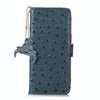 For Asus Zenfone 10 / Zenfone 9 Ostrich Pattern Genuine Leather RFID Phone Case(Blue)