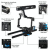 PULUZ Camera Cage Handle Stabilizer for Sony A7 & A7S & A7R, A7 II & A7R II & A7S II, A7R III & A7S III, A7R IV, A6000, A6500, A6300, Panasonic Lumix DMC-GH4(Blue)
