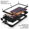For Samsung Galaxy Note 20 Ultra R-JUST Shockproof Waterproof Dust-proof Metal + Silicone Protective Case with Holder(Black)