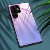 For Samsung Galaxy S25 Ultra 5G Gradient Color Glass Phone Case(Pink Purple)