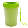 Dog Paw Cleaner Cup - Large Green - Silicone Bristles