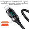 USAMS US-SJ545 U78 Type-C / USB-C to 8 Pin PD Aluminum Alloy Digital Display Fast Charging Data Cable, Length: 1.2m(White)