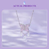 SCC2543 S925 Sterling Silver Necklace Pendant Accessories Purple Butterfly DIY Bracelet Beads