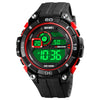 SKMEI 1756 Dual Time Countdown Alarm Clock Men Sports Luminous Electronic Watch(Red)