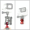 PULUZ CNC Aluminum Ball Head Adapter Mount for GoPro, Insta360, DJI and Other Action Cameras, Diameter: 2.5cm(Red)