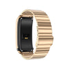 A8 1.98 inch 2 in 1 Bluetooth Earphone Steel Strap Smart Watch, Support ECG / NFC(Gold)