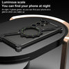 For Samsung Galaxy S23 Ultra 5G Z-shaped Frameless Metal 360 Holder MagSafe Phone Case(Space Silver)