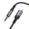Borofone BL24 3.5mm to 8 Pin Graceful AUX Audio Cable, Length:1m(Gray)
