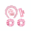 6 In 1 Spa Headbands Hair Claw Clips Set For Women Girls Facial Makeup Turban(Pink)