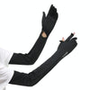 1pair Summer Extended Arm Sleeves Sun Protection UV Protection Sleeves, Style: Alphabet (Night Black)