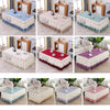 Simple Fabric Lace Rectangular Tablecloth, Size: 60x130cm(Italian Velvet Coffee)