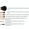 ZOREYA 7-In-1 Makeup Brush Set Brush Blush Brush Foundation Brush With Makeup Brush Bag(Old Pink)