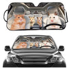 70x138cm Printed Car Sun Protection Heat Insulation Sunshade(Hamster)