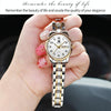 OLEVS 5567 Women Steel Strap Waterproof Quartz Watch(White + Gold)