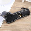 For FUJIFILM X-T5 Glossy PU Leather Camera Half Case Base(Black)