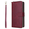 For Samsung Galaxy S25 Ultra 5G 9-Card Slots Zipper Wallet Bag Leather Phone Case(Wine Red)