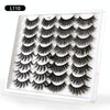 16pairs /Box Natural Long False Eyelashes Fluffy 3D Mink Lashes, Spec: L110 (4 Mixed)