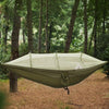 Outdoor Park Leisure Hammock Wild Camping Thickened Hammock With Mosquito Nets(Army Green)