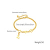 OPK GS1565 Exquisite Compact LOVE Letter Stainless Steel Simple Bracelet(Gold)