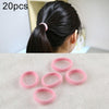 20pcs / Pack Girls Kids Rubber Bands Ponytail Holder Elastic Hair Bands(Pink)