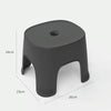 Household Bathroom Row Stools Plastic Stools Thickened Low Stools Square Stools Small Benches, Colour: Black Adult