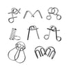 8 PCS / Set Metal Puzzle Toy Intelligence Buckle for Kids Education Developmental  Toys