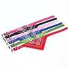 Adjustable Blue Dog Bandana Scarf - PU Leather - Medium