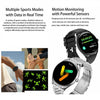 MT55 1.43 inch AMOLED HD Screen Ultra-thin Smart Call Health Watch, Leather Strap(Black Brown)