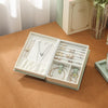 CASEGRACE Sp01115 Vintage Flip Book Shape Jewelry Box(White)