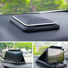 Car Mobile Phone Holder Carbon Fiber Pattern Silicone Dashboard Holder(Black)