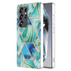 For Samsung Galaxy S25 Ultra 5G Electroplating Splicing Marble TPU Phone Case(Green)