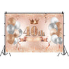 MDN121220 1.5m x 1m Rose Golden Balloon Birthday Party Background Cloth Photography Photo Pictorial Cloth