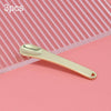 3 PCS Zinc Alloy Cosmetics Spoons Cream Split Spoon(Gold)