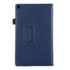 For Amazon Kindle Fire HD8 (2017) Litchi Texture Horizontal Flip Leather Case with Holder(Dark Blue)